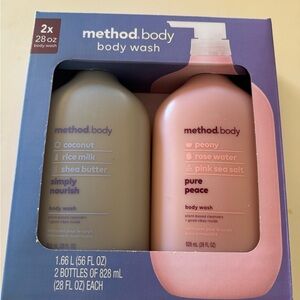 Method Body Wash Simply Nourish Pure Peace 2 X 28 Oz Large Pump Set New